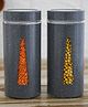 Femora Carbon Steel Jar for Kitchen Storage with Clear Glass Window and Carbon Steel Lid, 1300 ml - Set Of 2