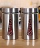 Femora Steel Jar for Kitchen Storage with Triangle Glass Window and Stainless Steel Cover, 1000 ml - Set Of 2