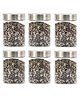 Femora Borosilicate Glass Screw Jar With Steel Lid, 350 ML, Set of 6