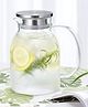 Femora Borosilicate Glass 1.8 LTR Water Jug with Handle, Juice Beverage Carafe with Stainless Steel Lid, 1 Pcs Set