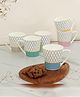 Femora Indian Ceramic Birdnet Pattern Handcrafted Multicolor Tea Cup & Coffee Mugs, Set of 6
