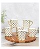 Femora Star Frame Golden Lines Ceramic Tea and Coffee Mugs