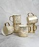 Femora Luxury Mehendi Craft Ceramic Tea and Coffee Mugs