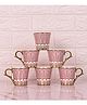 Femora Dropped U Scale Pattern Pattern Golden Tea Mugs, Ceramic Tea Cups, Coffee Mugs