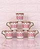 Femora Water Drop Scale Pattern Golden Tea Mugs, Ceramic Tea Cups, Coffee Mugs