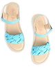 Aria+Nica Knotted Designed Sandals - Turquoise