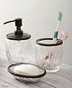 De Maison Decor Olivia Daimond Crystal Cut bathroom set in Black