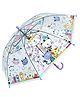 Babymoon Cat Designer Transparent Automatic  Umbrella - Purple
