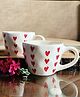 Niyara Stoneware Handmade Premium Ceramic Tea Cups and Coffee Mugs Set of 2 (Sweet Heart)