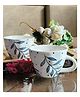 Niyara Stoneware Handmade Premium Ceramic Tea Cups and Coffee Mugs Set of 2 (Leaf)