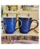 Niyara Stoneware Handmade Premium Ceramic Tea Cups and Coffee Mugs Ceramic Mugs to Gift to Best Friend Microwave Dishwasher Safe - Set of 2, 320ml (Legacy Blue)