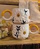 Niyara Stoneware Handmade Premium Ceramic Tea Cups and Coffee Mugs Ceramic Mugs to Gift to Best Friend Microwave Dishwasher Safe - Set of 2, 320ml (Serendipity)