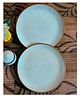 Niyara Stoneware Handmade Ceramic Stylish Full Size Dinner Plates Microwave & Dishwasher Safe -Set of 2 (White (Set of 2))