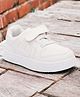 Lil Lollipop Perforated Velcro Closure Shoes - White
