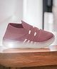 Lil Lollipop Mesh Detailed Slip On LED Shoes - Mauve