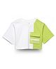 Spunkies Cotton Half Sleeves Cut & Sew Detailed Top - Green