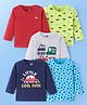 Doodle Poodle 100% Cotton Knit Full Sleeves T-Shirts With Car Print Pack of 5 -Multicolor