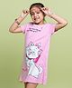 Nap Chief Pure Cotton The Aristocats Featuring Half Sleeves Marie Printed Dress - Pink