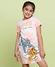 Nap Chief Pure Cotton Warner Bros Featuring Half Sleeves Tom & Jerry Printed Dress - Multi Colour