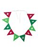Li'll Pumpkins Merry X-Mas Triangle Buntings - Red & Green