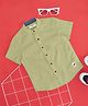 Pantaloons Junior Half Sleeves Solid Shirt - Green Ash