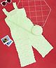 Pantaloons Junior Sleeveless Texture Detailed Jumpsuit With Sling Bag - Paradise Green