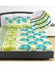 Divine Casa 144 TC 100% Cotton Acid Lime Elastic Fitted Bedsheets King Size with 2 Pillow Covers Calming Shells