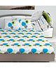Divine Casa 144 TC 100% Cotton Floral Print White Summer Bedsheet Elastic Fitted King Size Bed -
