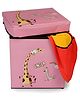 SCHOOLISH Animal Print Multipurpose Foldable Organiser with Lid - PACK OF 1 - COLOR MAY VARY