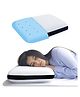 Sleepsia Memory Foam Pillows | Cooling Gel Orthopedic Bed Pillow for Sleeping - Ergonomic & Neck Pain Relief | Back Sleeper, Side Sleeper & Stomach Sleepers (Gel Ventilated, Medium Black Stripes)