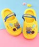Oh! Pair Slip On Clogs with Back Strap &  Bear Appliques - Yellow