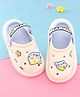 Oh! Pair Back Strap Closure Clogs With Shark Applique - Blue