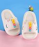 Oh! Pair Slip On Clogs With Back Strap Closure & Appliques - White