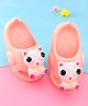 Oh! Pair Slip On Clogs With Cat Applique - Pink