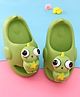 Oh! Pair Slip On Clogs With Bear Applique - Green