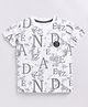giniekids Cotton  Half Sleeves Alphabets Printed T Shirt - Off White