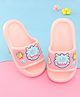 Oh! Pair Slip On Clogs with Monster Applique - Pink