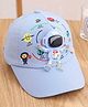 Ziory Cotton Astronaut Applique Detailed Cap - Blue- 50-54 Cms