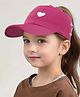 Ziory Cotton Heart Designed Cap - Fushia- 50-54 Cms
