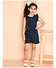 Kids Cave Frill Sleeves Stars Printed Jumpsuit - Blue