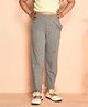 Kids Cave 100% Cotton Solid Track Pant - Light Grey