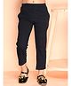 Kids Cave 100% Cotton Solid Track Pant - Blue