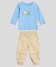 Somersault Full Sleeves Camping Theme Embroidered Tee & Joggers Set - Multi