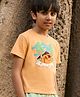 Somersault  Half Sleeves Camp Embroidered Tee -  Orange
