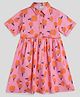Somersault  Half Sleeves Tree Printed  Dress - Pink