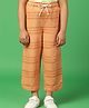 Somersault  Cotton Striped Pant -  Peach