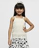 Somersault  Sleeveless Lace Embellished Top -  Ecru
