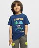 Somersault Half Sleeves Camping Theme Printed Tee -  Blue