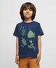 Somersault Half Sleeves Leaf Printed Tee - Blue