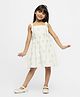 Somersault  Sleeveless Floral Embroidered  Dress - Ecru